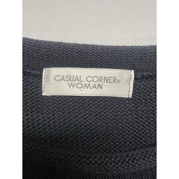 Navy Women’s Rollneck Sleeveless Sweater Shell XL 100% Cotton USA Made - Picture 7 of 7